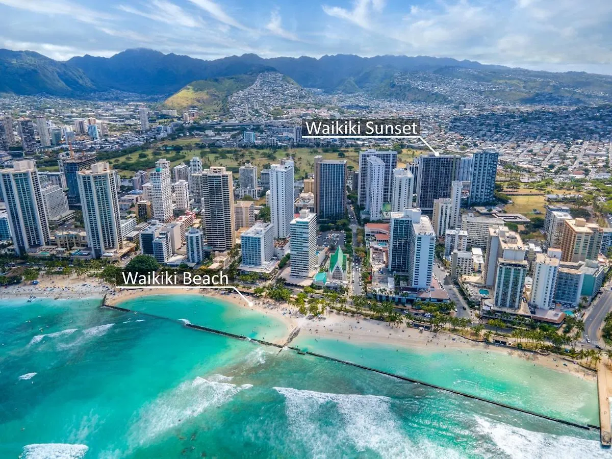 Apartment Waikiki Sunset Mountain View Near Beach With Parking Honolulu